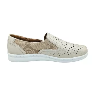   Stella habkönnyű bebújós női cipő bőr talpbetéttel beige