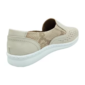   Stella habkönnyű bebújós női cipő bőr talpbetéttel beige