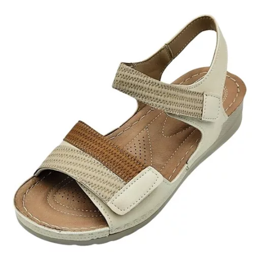 LILLA  Nature dupla tépőzáras női szandál 