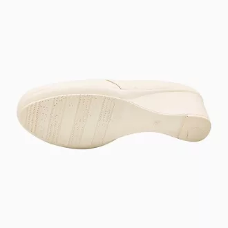   Parisienne telitalpú elegáns női cipő bőr talpbetéttel beige