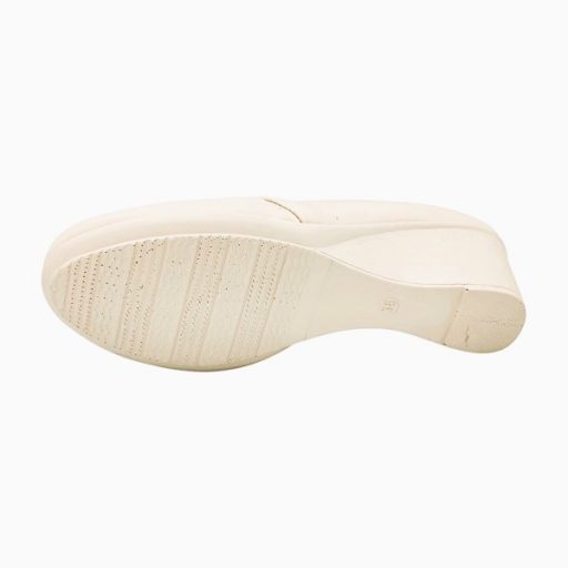 Parisienne telitalpú elegáns női cipő bőr talpbetéttel beige