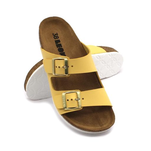 4010 Leon klasszikus bio papucs sárga
