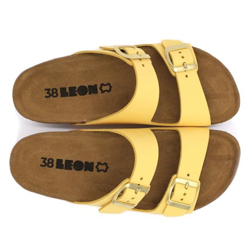 4010 Leon klasszikus bio papucs sárga
