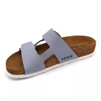 4051 LEON bio papucs dupla tépőzárral kék