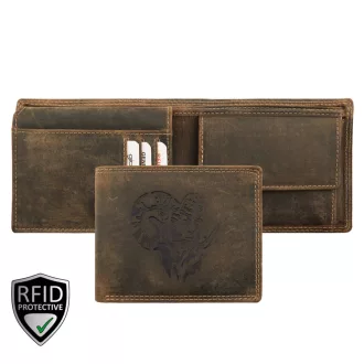   Giorgio Carelli férfi bőr, RFID blokkoló muflon mintás pénztárca