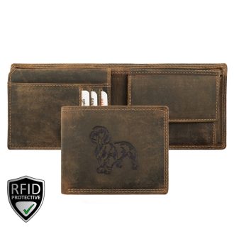 Giorgio Carelli férfi bőr, RFID blokkoló tacskós pénztárca   Giorgio Carelli férfi bőr, RFID blokkoló tacskós pénztárca