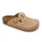 4250 LEON Comfort női csatos bőr klumpa parafa talpon beige