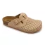 4250 LEON Comfort női csatos bőr klumpa parafa talpon beige