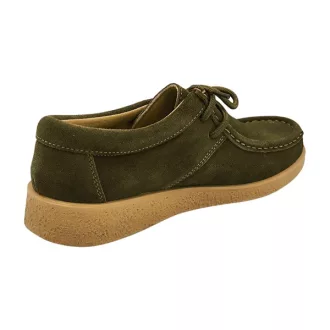   LEATHER LOVE hasított bőr khaki zöld női kényelmi cipő 