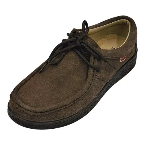 LEATHER LOVE hasított bőr barna női kényelmi cipő 