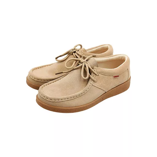 LEATHER LOVE hasított bőr beige női kényelmi cipő 