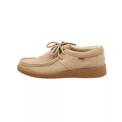 LEATHER LOVE hasított bőr beige női kényelmi cipő 