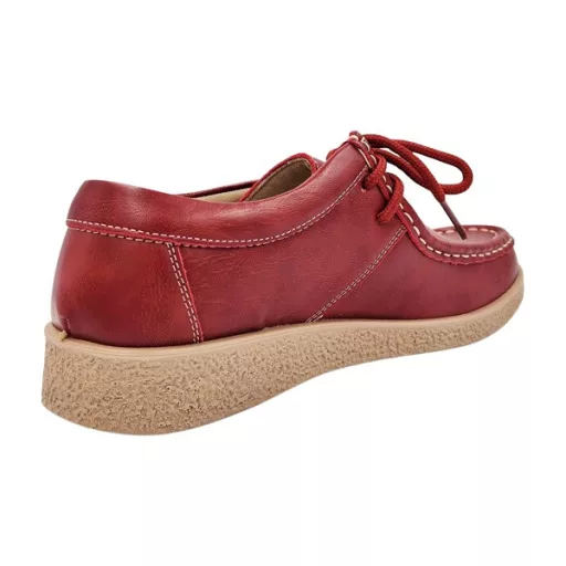 Pure Leather  box bőr női kényelmi cipő bordó