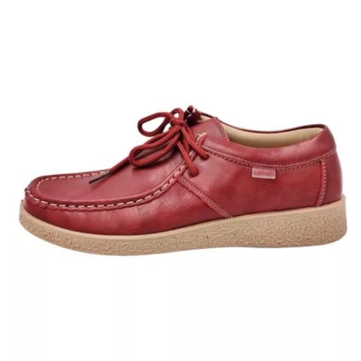 Pure Leather  box bőr női kényelmi cipő bordó