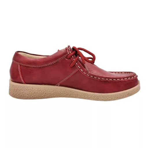 Pure Leather  box bőr női kényelmi cipő bordó