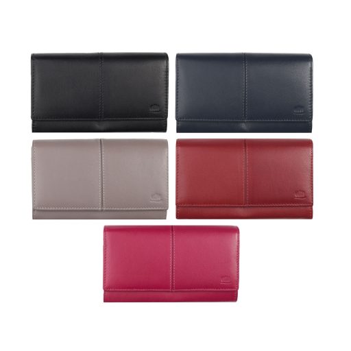 Giorgio Carelli  női bőr RFID blokkoló pénztárca zöld