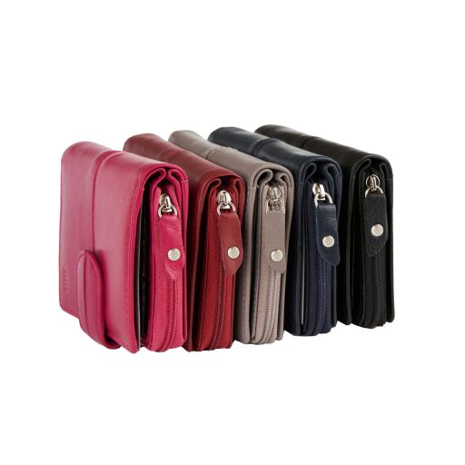 Giorgio Carelli  RFID blokkoló kisméretű női bőr pénztárca zöld