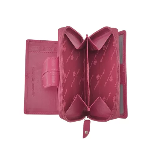 Giorgio Carelli  RFID blokkoló kismértű női bőr pénztárca pink 