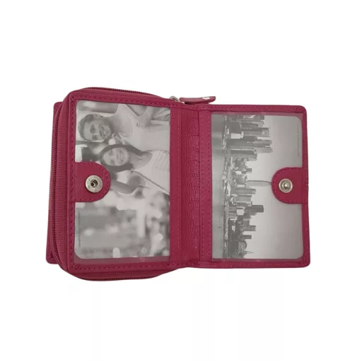 Giorgio Carelli  RFID blokkoló kismértű női bőr pénztárca pink 