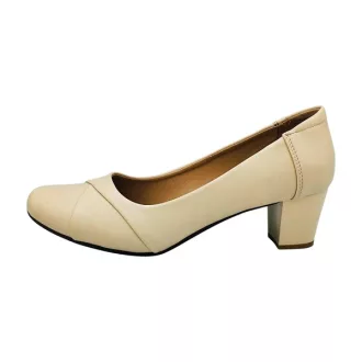 Sydney csinos női körömcipő beige bőr talpbetéttel