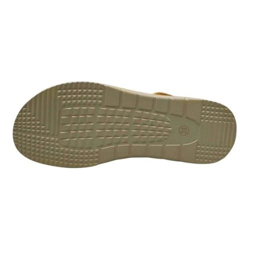 ELITE női telitalpú szandál beige-fehér