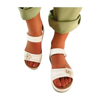 Summer anatomic dupla tépőzáras fehér női szandál