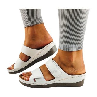 DUO Comfort női kényelmi papucs dupla tépőzárral fehér DUO Comfort női kényelmi papucs dupla tépőzárral fehér