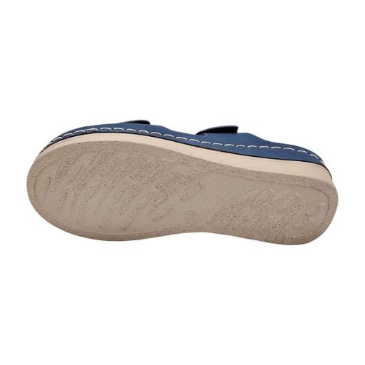 DUO Comfort női kényelmi papucs dupla tépőzárral kék