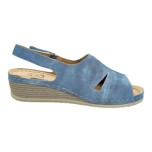 HELÉNA női sarokpántos kényelmi szandál világoskék