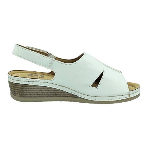 HELÉNA női sarokpántos kényelmi szandál fehér