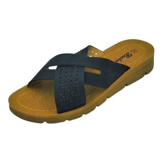 BLACKBERRY női keresztpántos papucs fekete