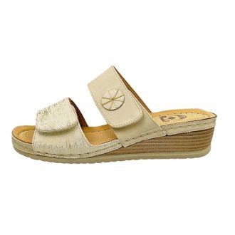 Balance line dupla tépőzáras nyári női papucs beige