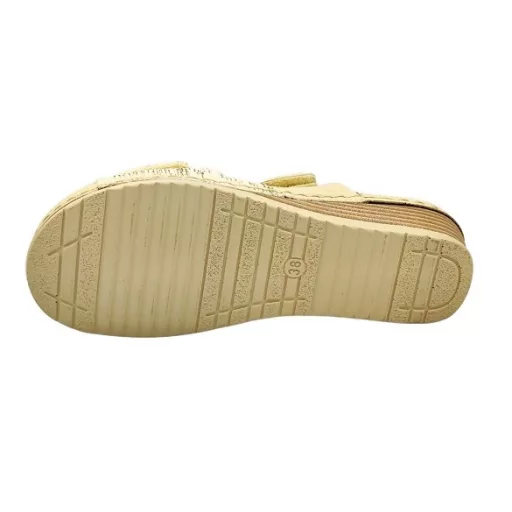 Balance line dupla tépőzáras nyári női papucs beige