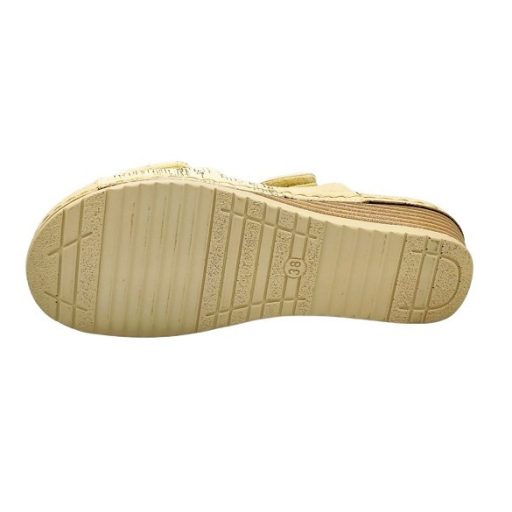 Balance line dupla tépőzáras nyári női papucs beige