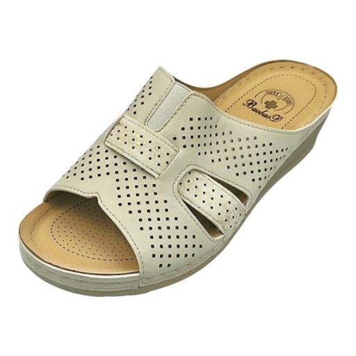 VALERIA női kényelmes papucs drapp