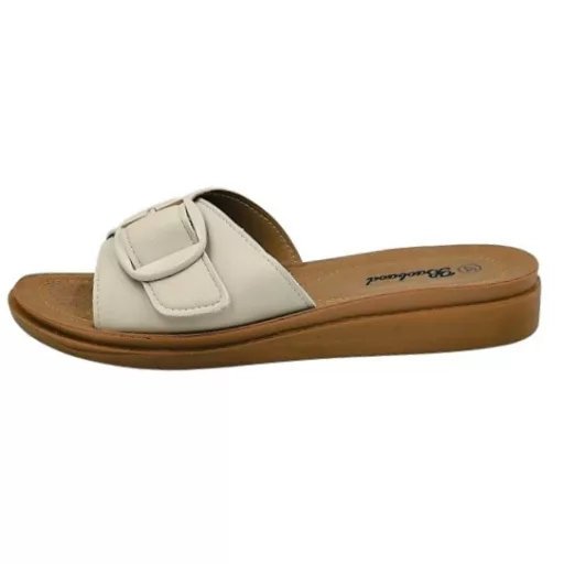 ONYX női csatos papucs beige