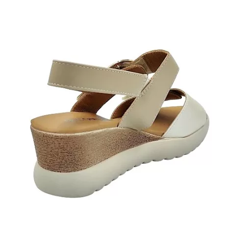LAGUNA SHINE női telitalpú szandál – beige