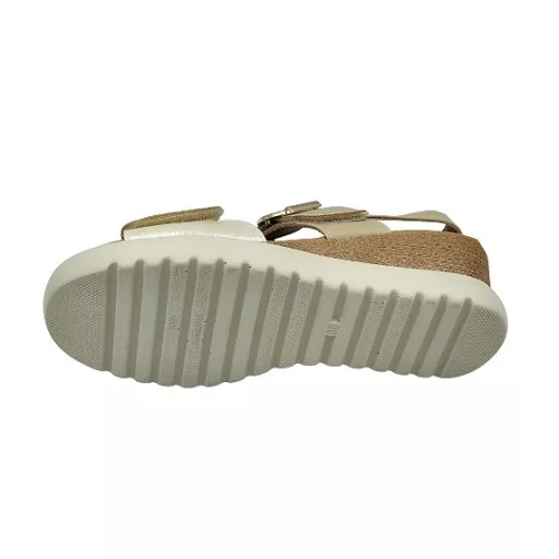 LAGUNA SHINE női telitalpú szandál – beige