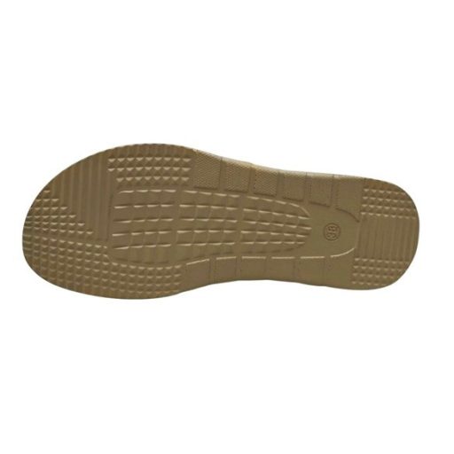 ELITE női keresztpántos papucs beige-fehér