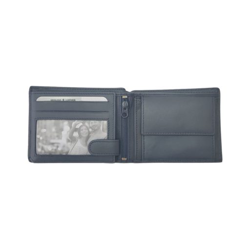 Choice kisméretű férfi bőr pénztárca kék