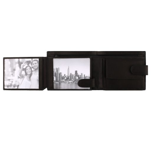 Choice tökéletes mindennapi bőr pénztárca férfiaknak fekete színben