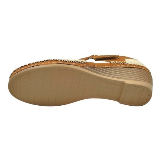 DONATELLA női nyári szandál barna színben