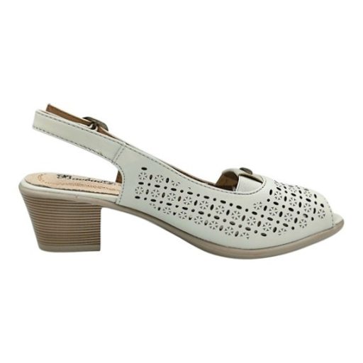 MELINDA Nyitott orrú szandál 5 cm sarokkal beige