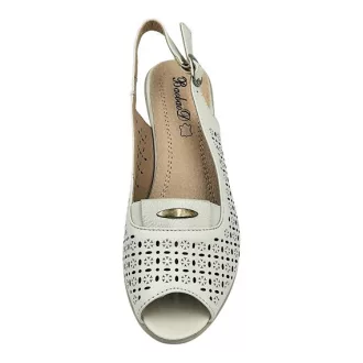 MELINDA Nyitott orrú szandál 5 cm sarokkal beige