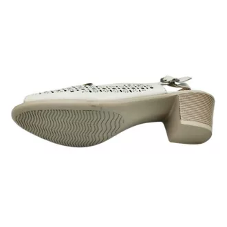 MELINDA Nyitott orrú szandál 5 cm sarokkal beige