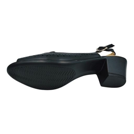 MELINDA Nyitott orrú szandál 5 cm sarokkal fekete