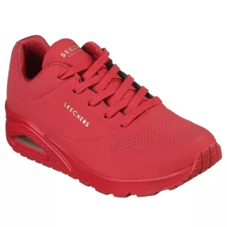 Skechers uno női cipő piros | Stand on air red