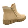 AUTUMN STEP Telitalpú bélelt rövid szárú női csizma beige