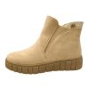 AUTUMN STEP Telitalpú bélelt rövid szárú női csizma beige