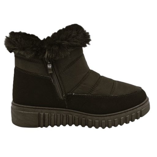 Utolsó Pár !!!! HELSINKI orkános, bélelt thermo női bokacsizma fekete